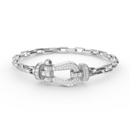 [Amore Jewels]FORCE LARGE HORSESHOE CLASP  METAL BRACELET