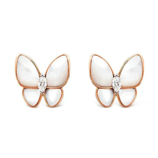 [Amore Jewels]BUTTERFLY MOP DIAMOND EARRINGS