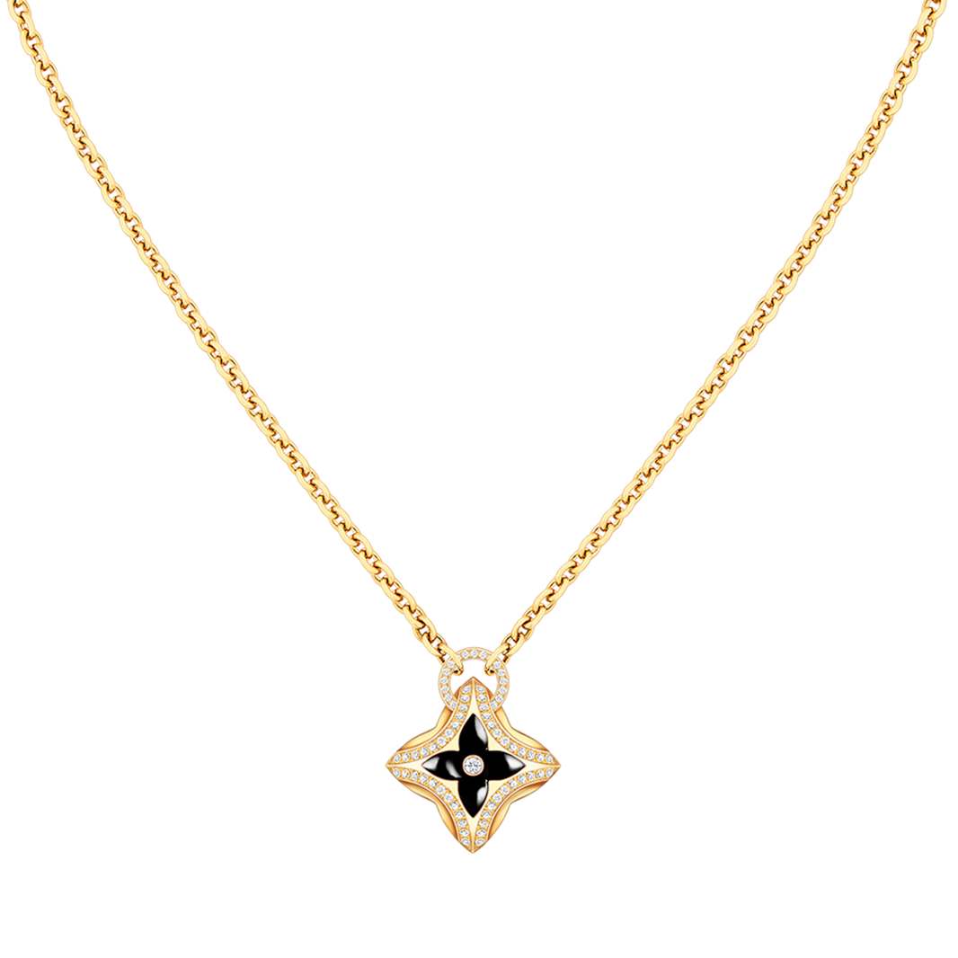 [Amore Jewels]STAR PEDANT PINK GOLD DIAMOND NECKLACE