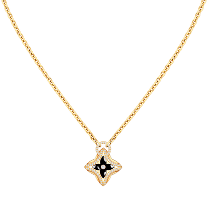 [Amore Jewels]STAR PEDANT PINK GOLD DIAMOND NECKLACE