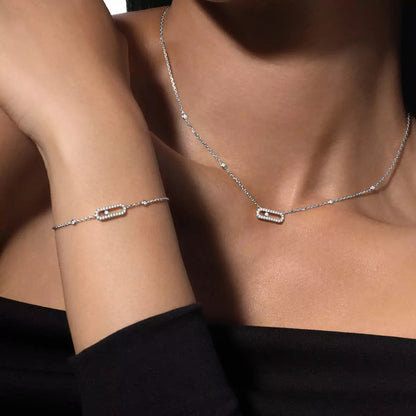 [Amore Jewels]Diamond Necklace Move Uno