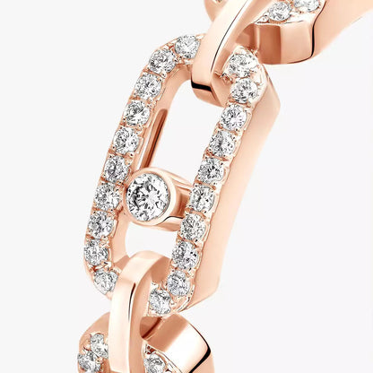 [Amore Jewels]Move Link Pave_-Set Diamond Ring in Gold