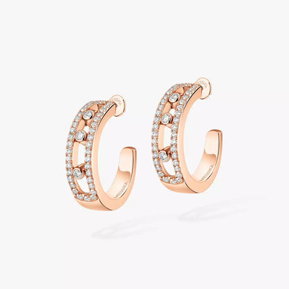 [Amore Jewels]Diamond Pave_ Hoop Earrings Move