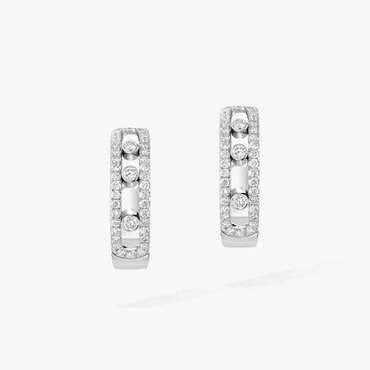 [Amore Jewels]Diamond Pave_ Hoop Earrings Move