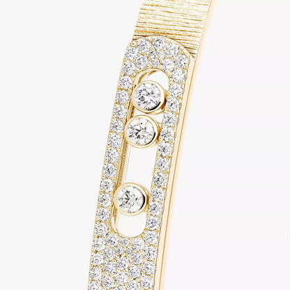 [Amore Jewels]Move Noa Ciselé half pavé bangle