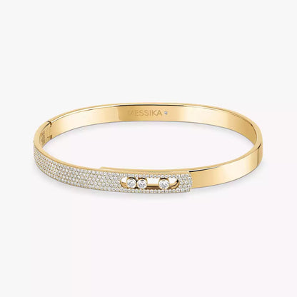 [Amore Jewels]Move Noa Rose Gold Pavé Diamond Bangle Bracelet