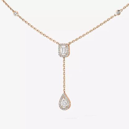 [Amore Jewels]Gold Diamond Tie Necklace