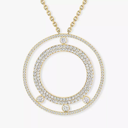 [Amore Jewels]Move Romane Long Pave_-Set Diamond Necklace