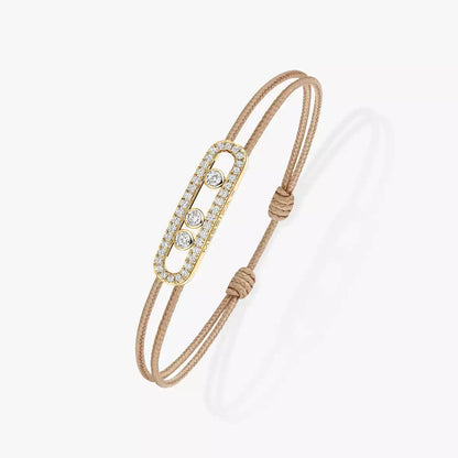 [Amore Jewels]Messika Care(s) pink cord pavé bracelet