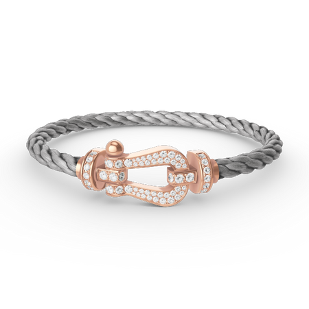 [Amore Jewels]FORCE LARGE HORSESHOE FULL DIAMOND BRACELET ROSE GOLD