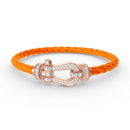 [Amore Jewels]FORCE LARGE HORSESHOE FULL DIAMOND BRACELET ROSE GOLD