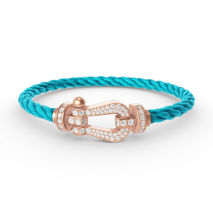 [Amore Jewels]FORCE LARGE HORSESHOE FULL DIAMOND BRACELET ROSE GOLD