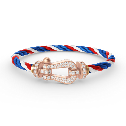 [Amore Jewels]FORCE LARGE HORSESHOE FULL DIAMOND BRACELET ROSE GOLD