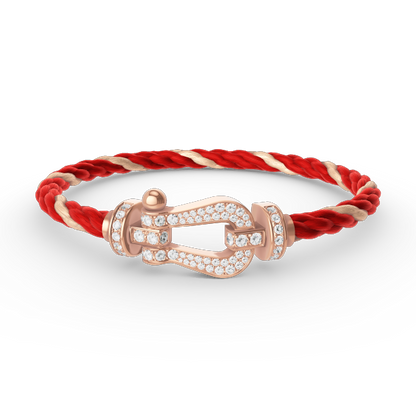 [Amore Jewels]FORCE LARGE HORSESHOE FULL DIAMOND BRACELET ROSE GOLD