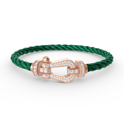 [Amore Jewels]FORCE LARGE HORSESHOE FULL DIAMOND BRACELET ROSE GOLD