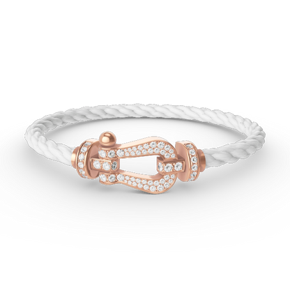 [Amore Jewels]FORCE LARGE HORSESHOE FULL DIAMOND BRACELET ROSE GOLD
