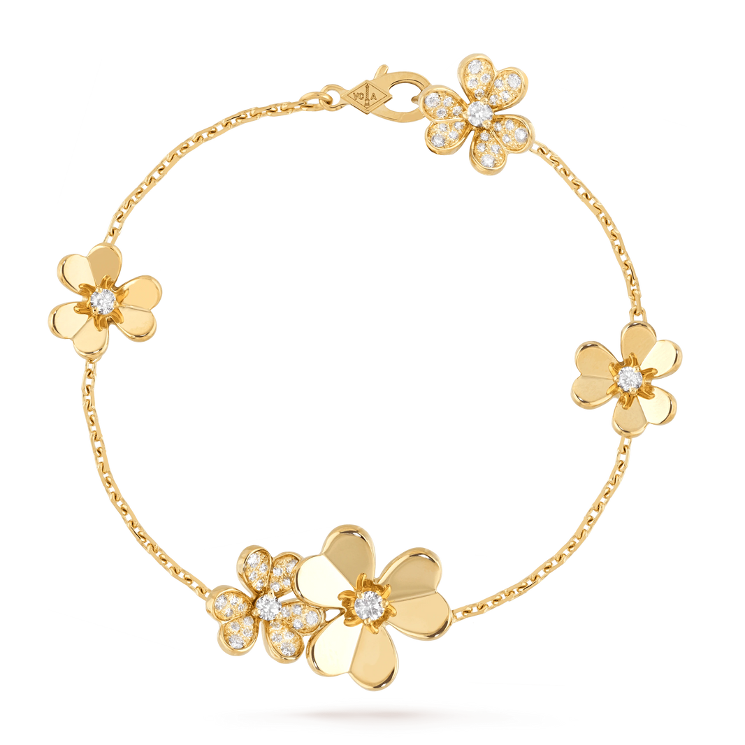 [Amore Jewels]FRIVOLE GOLD 5 FLOWERS BRACELET
