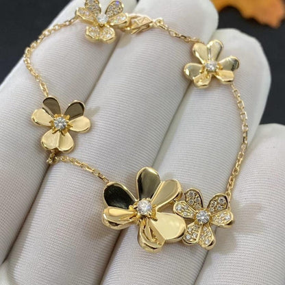 [Amore Jewels]FRIVOLE GOLD 5 FLOWERS BRACELET