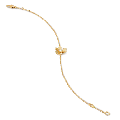 [Amore Jewels]FRIVOLE GOLD FLOWER PINK MALACHITE BRACELET