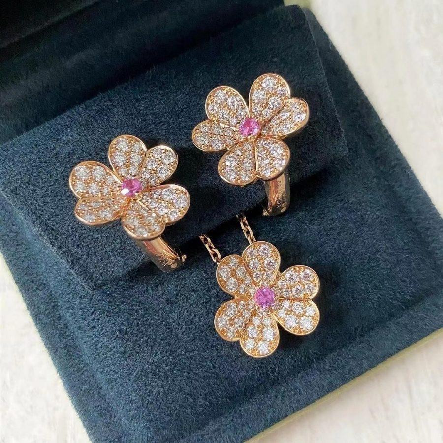 [Amore Jewels]FRIVOLE ROSE GOLD FLOWER DIAMOND NECKLACE