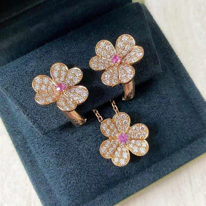 [Amore Jewels]FRIVOLE ROSE GOLD FLOWER DIAMOND NECKLACE