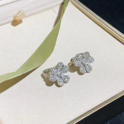 [Amore Jewels]FRIVOLE SILVER FLOWER DIAMOND EARRINGS