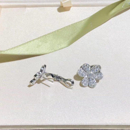 [Amore Jewels]FRIVOLE SILVER FLOWER DIAMOND EARRINGS