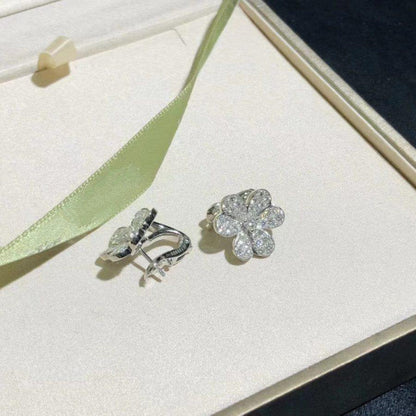 [Amore Jewels]FRIVOLE SILVER FLOWER DIAMOND EARRINGS