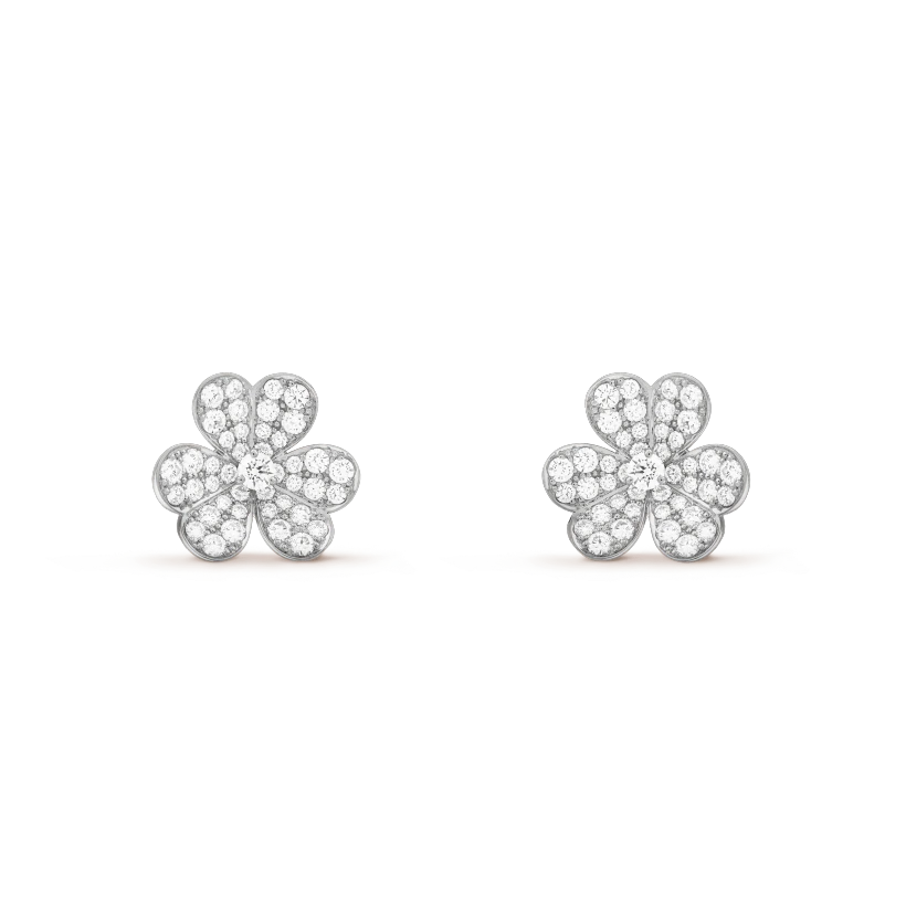 [Amore Jewels]FRIVOLE SILVER FLOWER DIAMOND EARRINGS