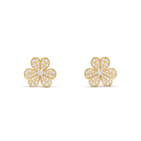[Amore Jewels]FRIVOLE GOLD FLOWER DIAMOND EARRINGS