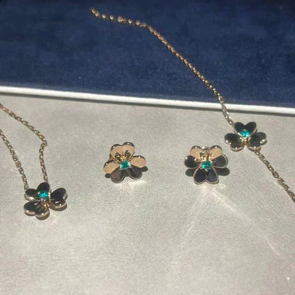 [Amore Jewels]FRIVOLE  FLOWER MALACHITE EARRINGS