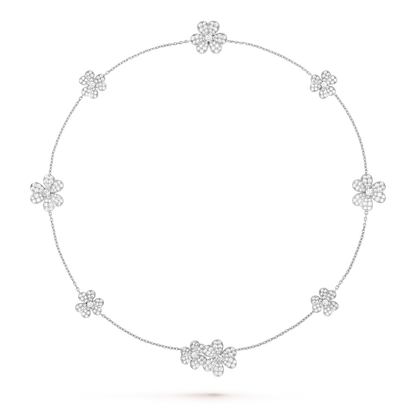 [Amore Jewels]FRIVOLE SILVER 9 FLOWERS NECKLACE