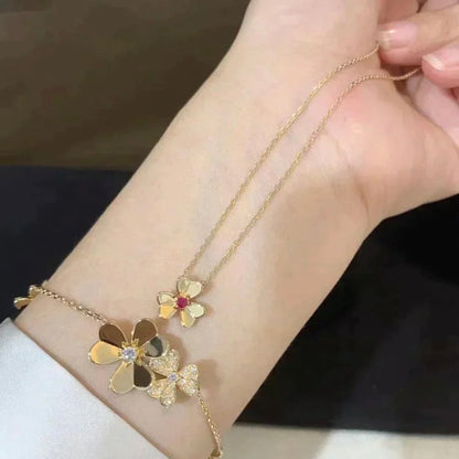 [Amore Jewels]FRIVOLE GOLD FLOWER NECKLACE