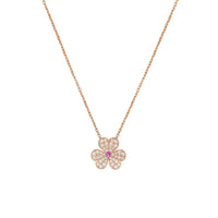 [Amore Jewels]FRIVOLE ROSE GOLD FLOWER DIAMOND NECKLACE
