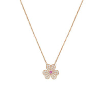 [Amore Jewels]FRIVOLE ROSE GOLD FLOWER DIAMOND NECKLACE