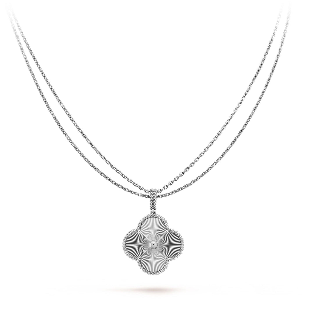 [Amore Jewels]CLOVER 25MM SILVER BIG CLOVER NECKLACE