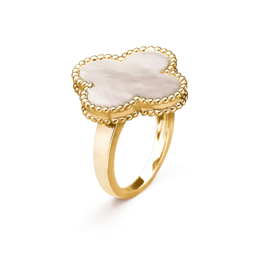 [Amore Jewels]CLOVER WHITE MOP RING