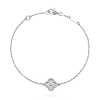 [Amore Jewels]CLOVER  SINGLE FLOWER BRACELET SILVER