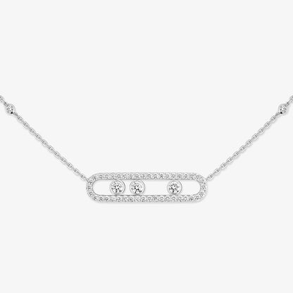 [Amore Jewels] Move Pave_ Rose Gold Diamond Necklace