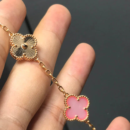 [Amore Jewels] CLOVER 5 MOTIFS  PINK MOP BRACELET COLLECTION