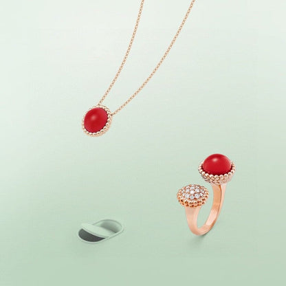 [Amore Jewels]PERLEE COULEURS DIAMOND ROSE GOLD BETWEEN THE FINGER RING