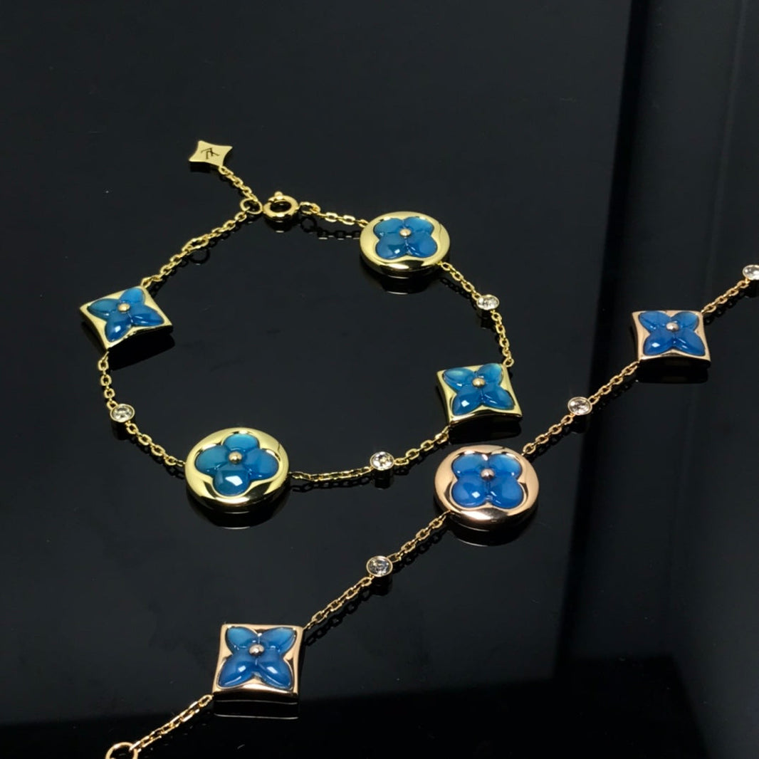 [Amore Jewels]STAR AND SUN 4 MOTIF BLUE BRACELET