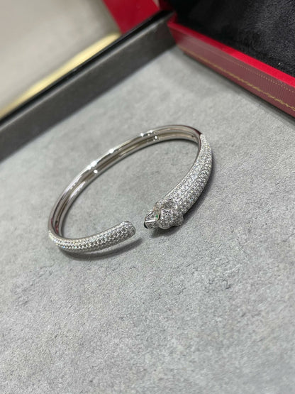 [Amore Jewels]PANTHERE FULL DIAMOND OPEN BRACELET