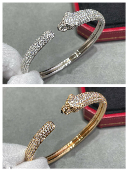 [Amore Jewels]PANTHERE FULL DIAMOND OPEN BRACELET