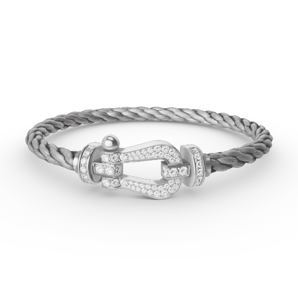 [Amore Jewels]FORCE LARGE HORSESHOE FULL DIAMOND BRACELET SILVER