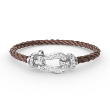 [Amore Jewels]FORCE LARGE HORSESHOE FULL DIAMOND BRACELET SILVER