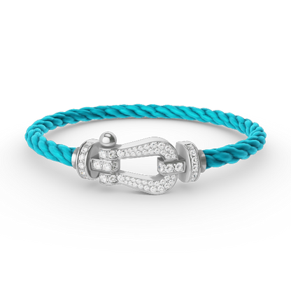 [Amore Jewels]FORCE LARGE HORSESHOE FULL DIAMOND BRACELET SILVER