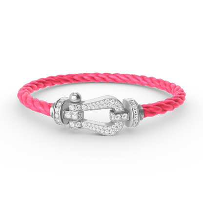[Amore Jewels]FORCE LARGE HORSESHOE FULL DIAMOND BRACELET SILVER