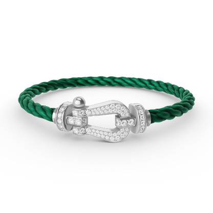 [Amore Jewels]FORCE LARGE HORSESHOE FULL DIAMOND BRACELET SILVER