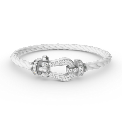 [Amore Jewels]FORCE LARGE HORSESHOE FULL DIAMOND BRACELET SILVER